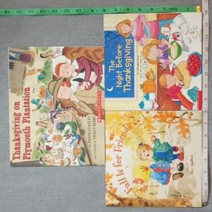 Lot of 3- Softback Kids Books (Thanksgiving & Fall)